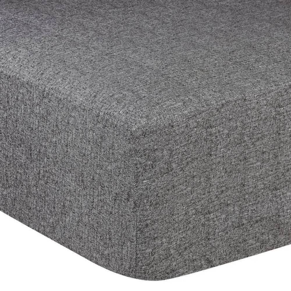 Lençol Casal Percal 100% Algodão Buona Fortuna - Textura Preto