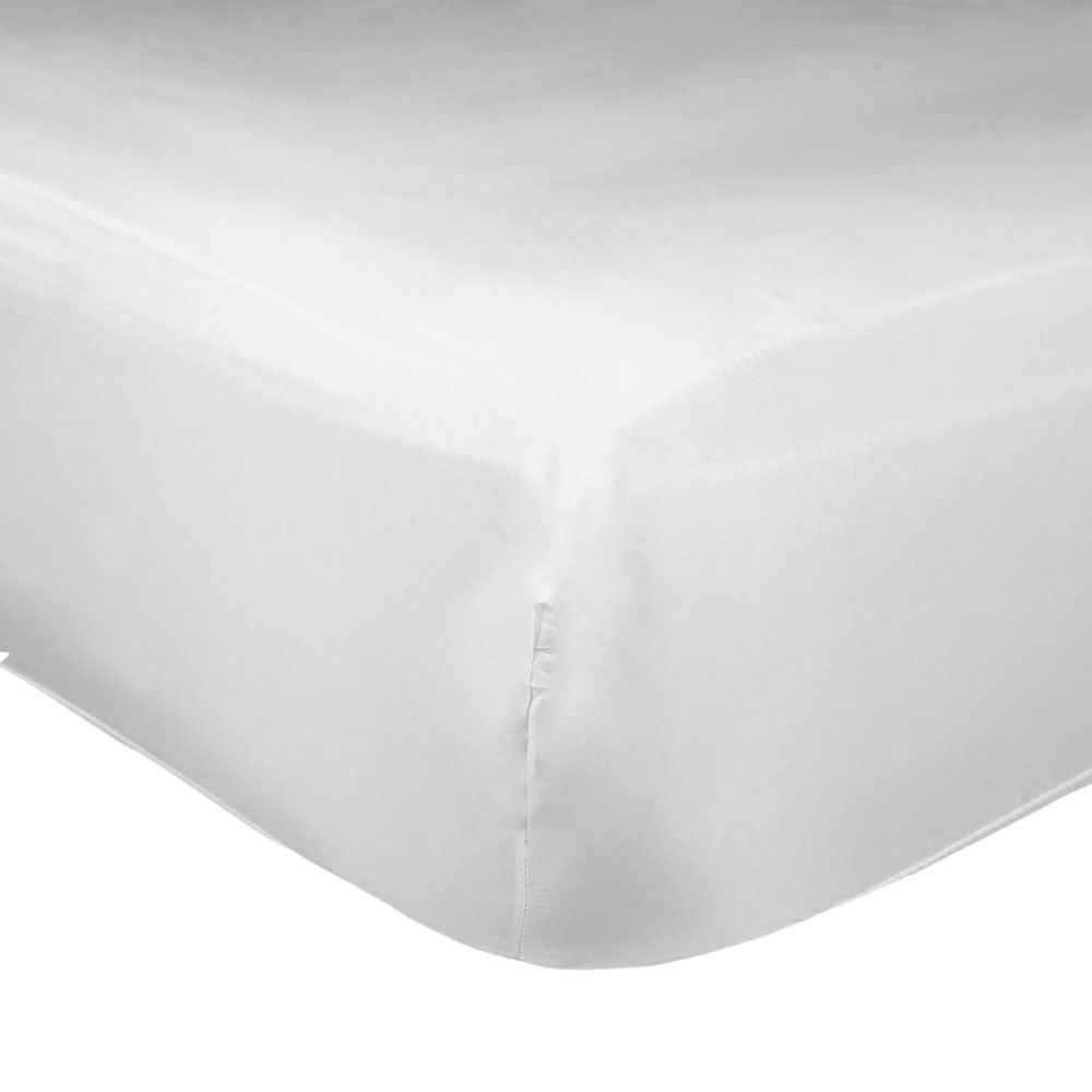 Lençol Com Elástico Solteiro 200 Fios Buona Fortuna - Branco