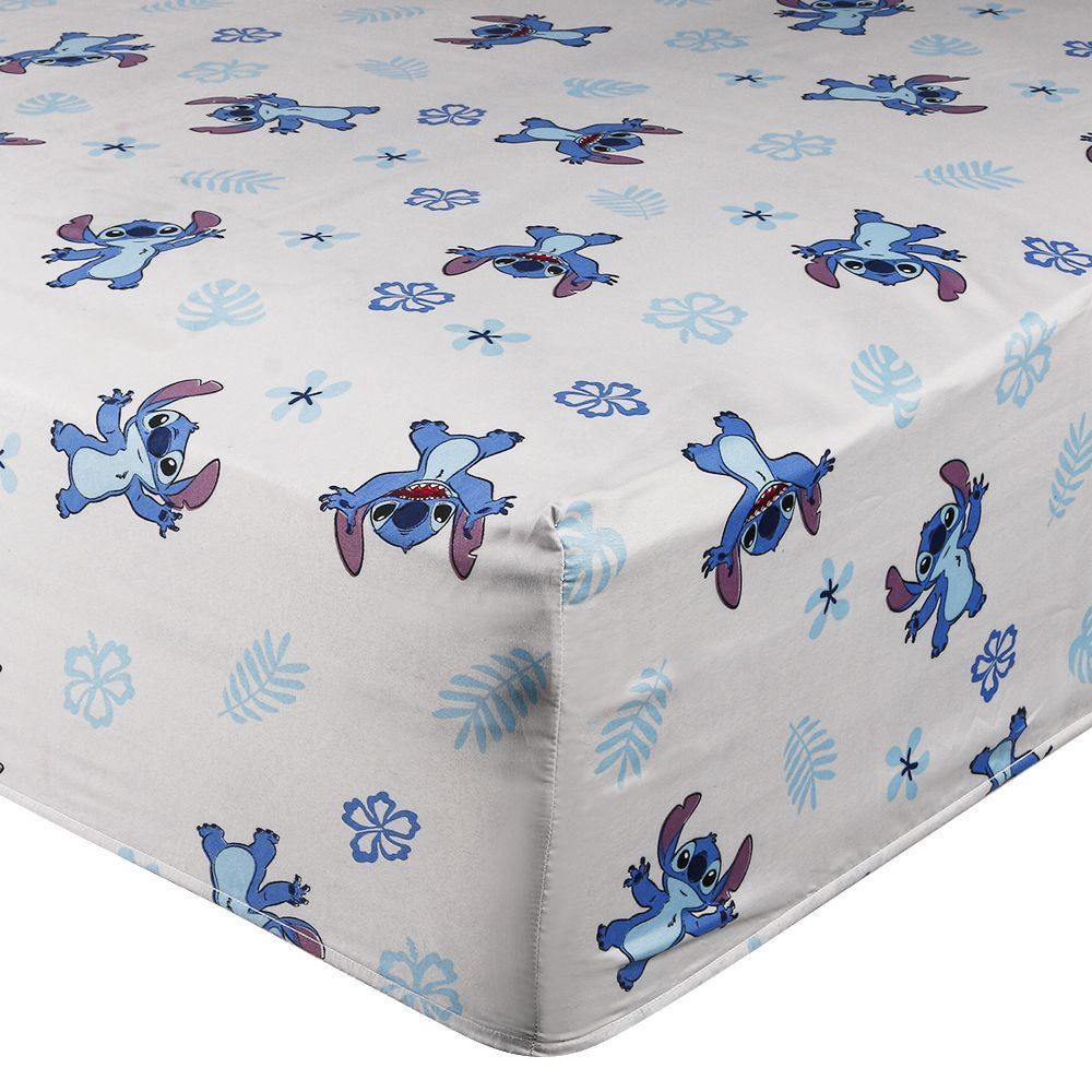 Lençol De Casal Infantil Com Elástico Disney By Hedrons - Stitch 
