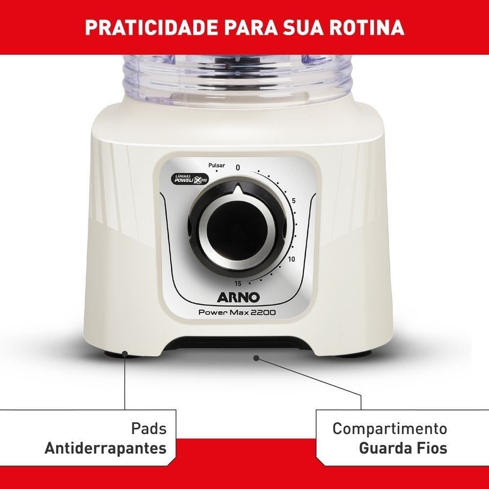 Liquidificador Arno Power Max Marfim LN64
