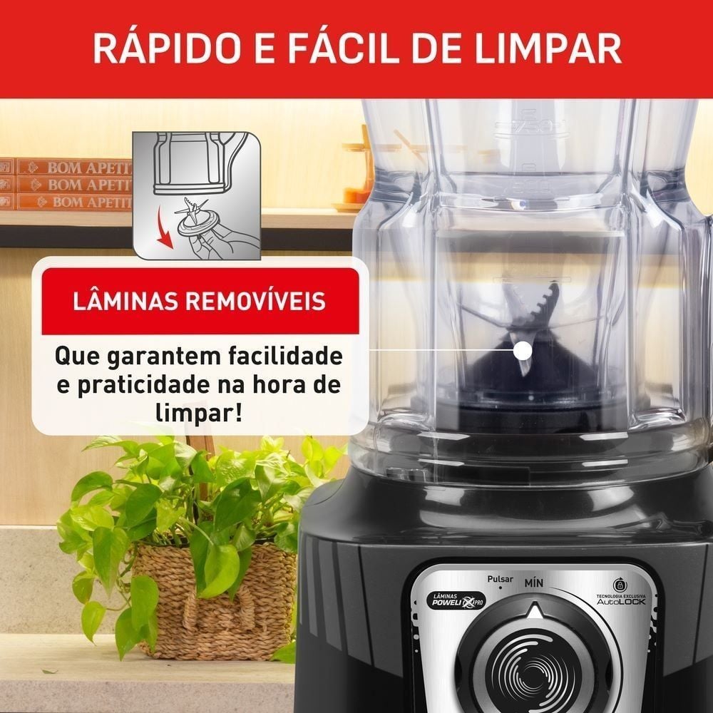 Liquidificador Arno Power Max XXL 2200W Preto LN88