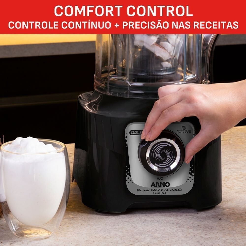 Liquidificador Arno Power Max XXL 2200W Preto LN88