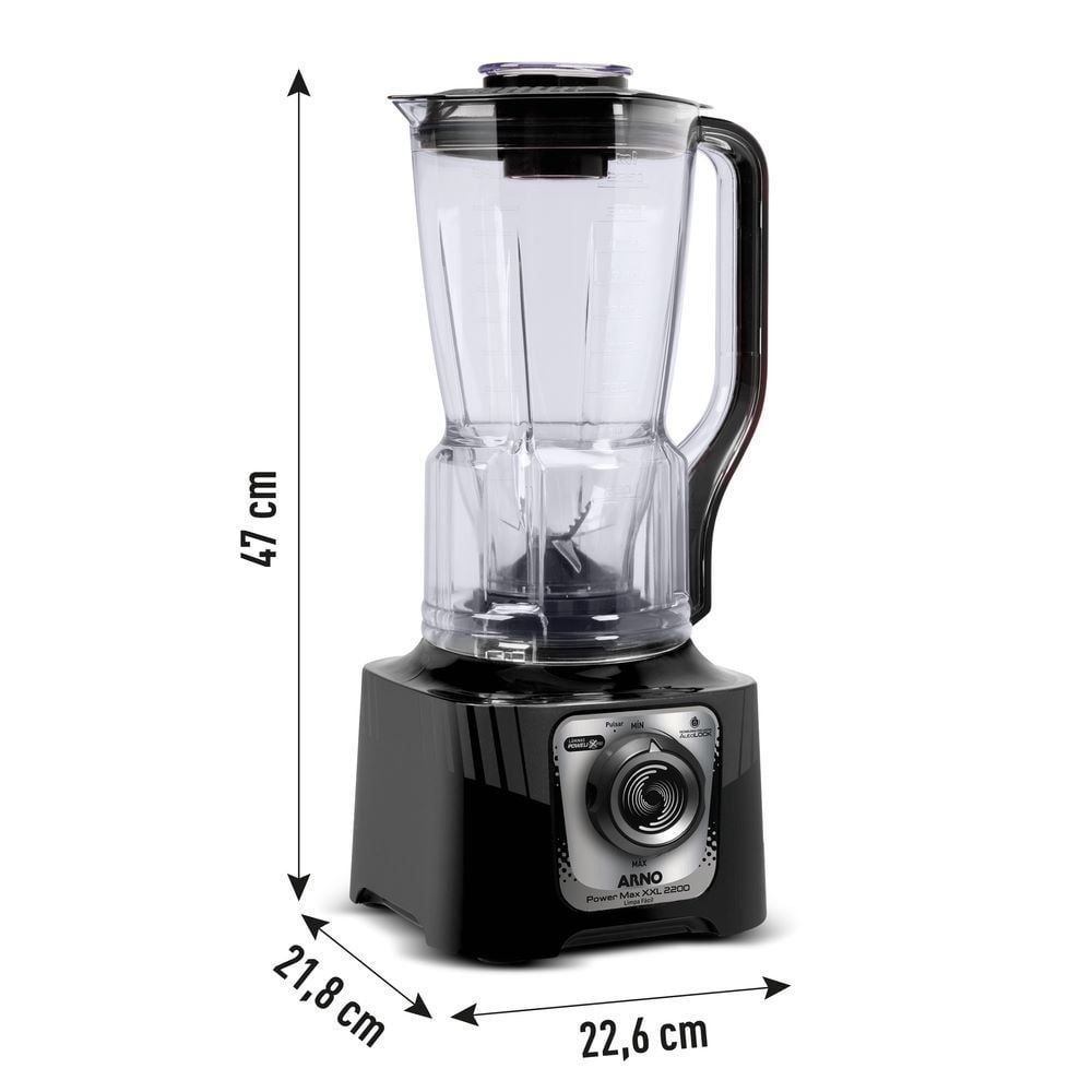 Liquidificador Arno Power Max XXL 2200W Preto LN88