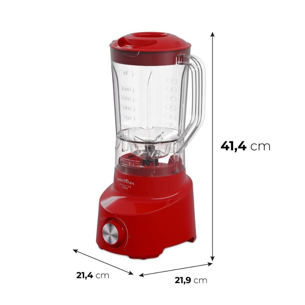 Liquidificador Britânia 2,6 Litros 4 Velocidades Diamante 1100 VM