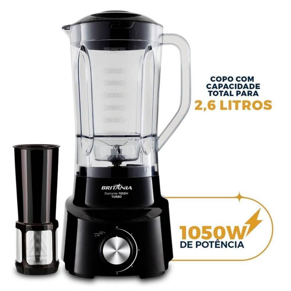 Liquidificador Diamante 800 Preto Britânia