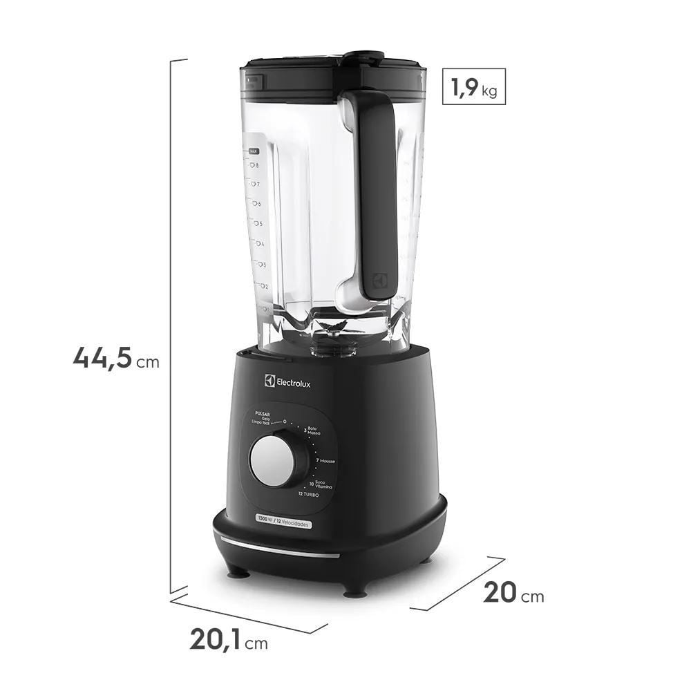 Liquidificador Electrolux 1300W 3.2 Litros Efficient Triforce EBL1300