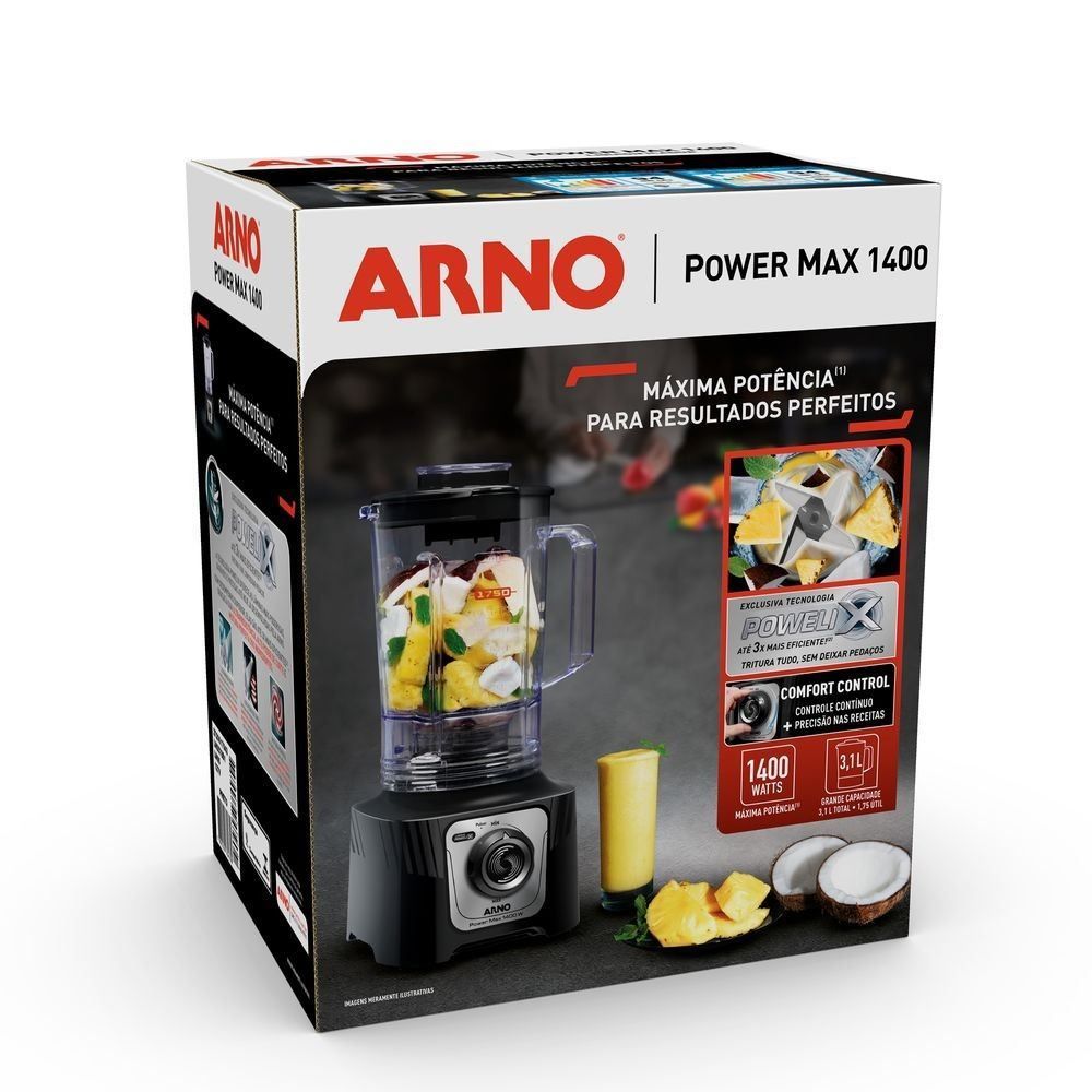 Liquidificador PowerMax Arno 1400W 3,1 Litros LN65