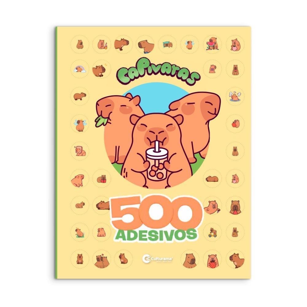 Livro 500 Adesivos Capivaras Culturama - Diversão