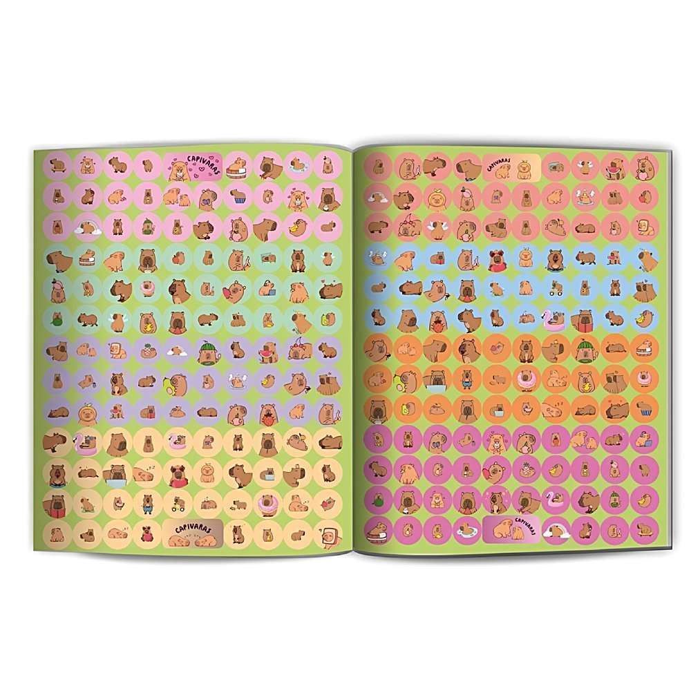 Livro 500 Adesivos Capivaras Culturama - Diversão
