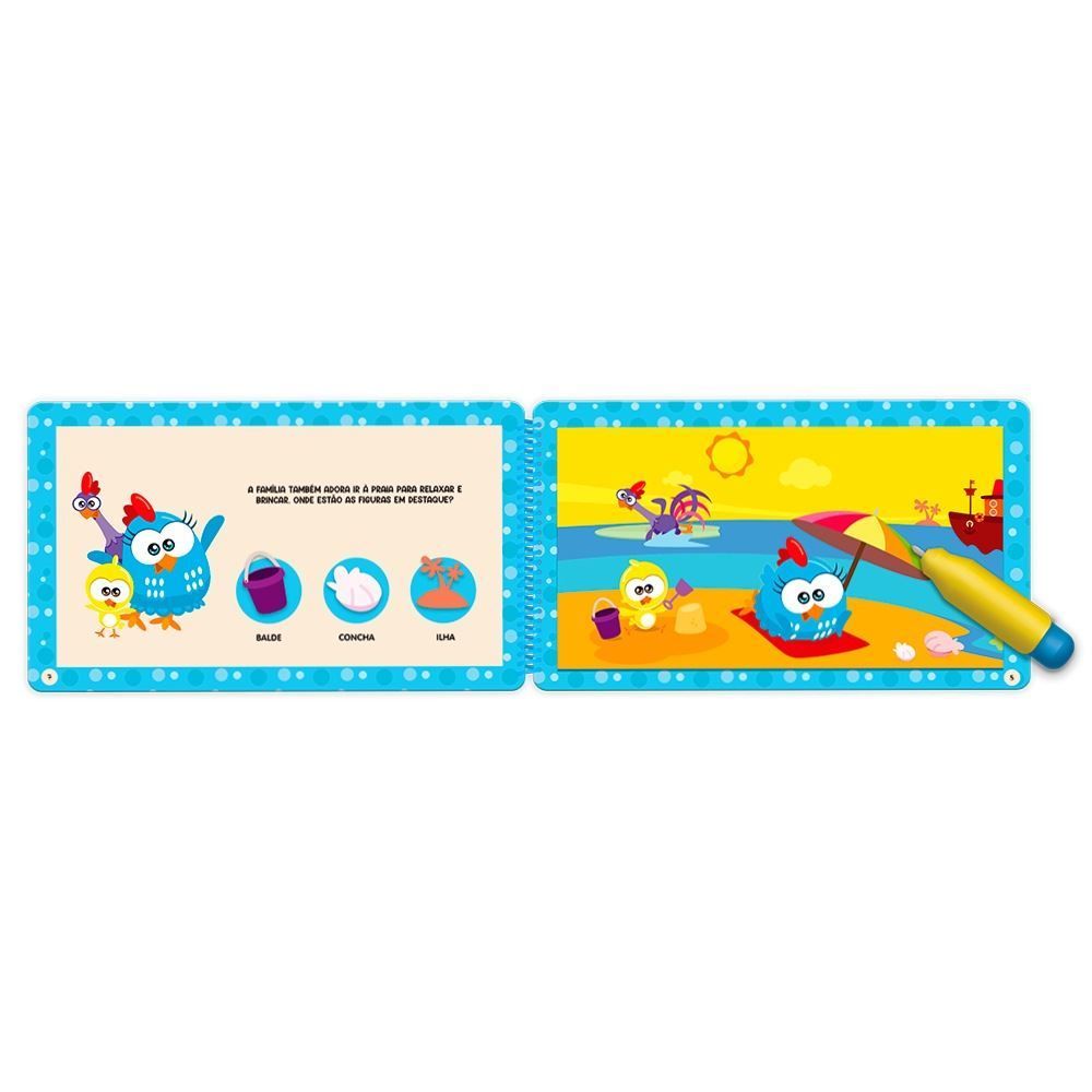 Livro Aqua Book Galinha Pintadinha - Colore com água