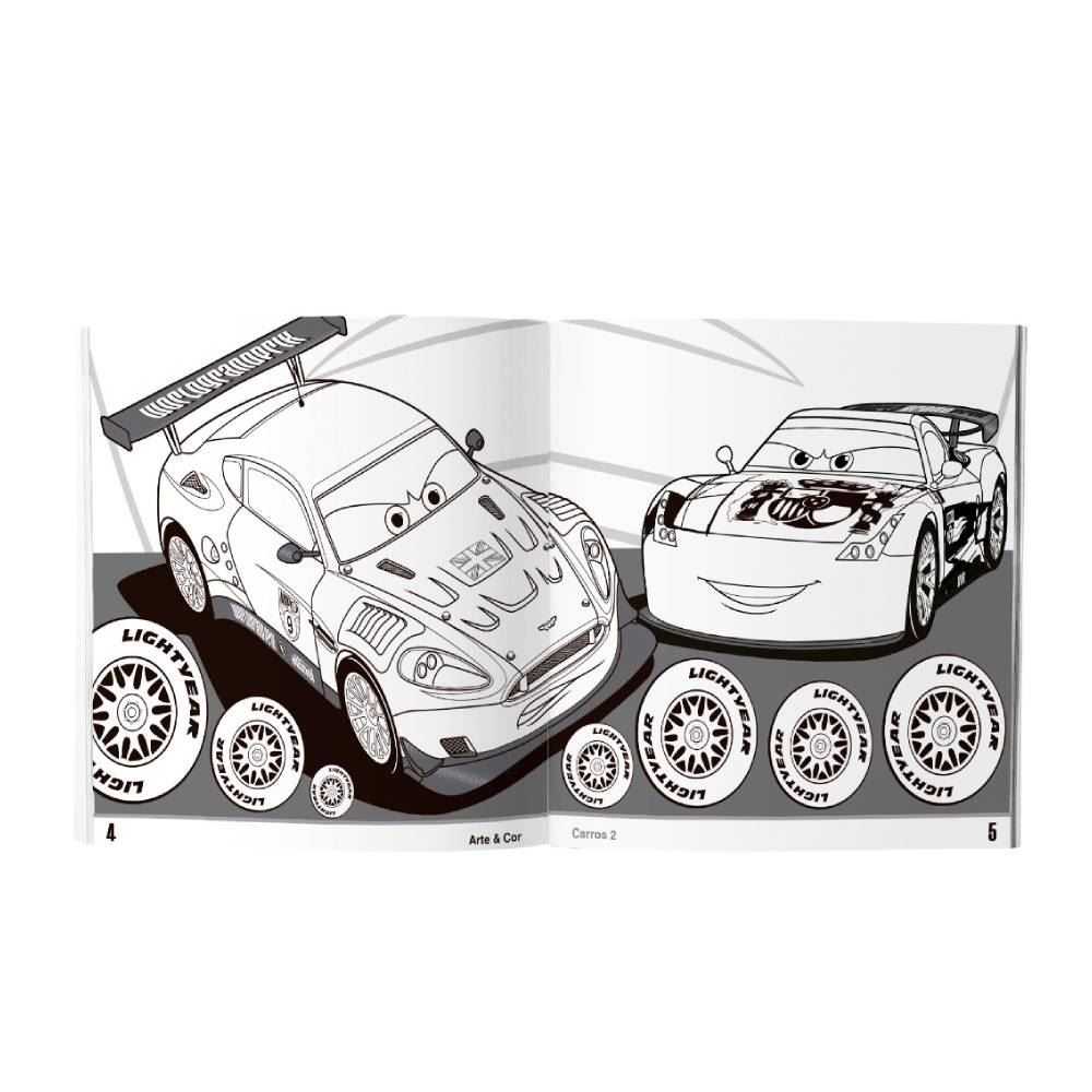 Livro Arte e Cor Disney Carros Volume 1 Culturama
