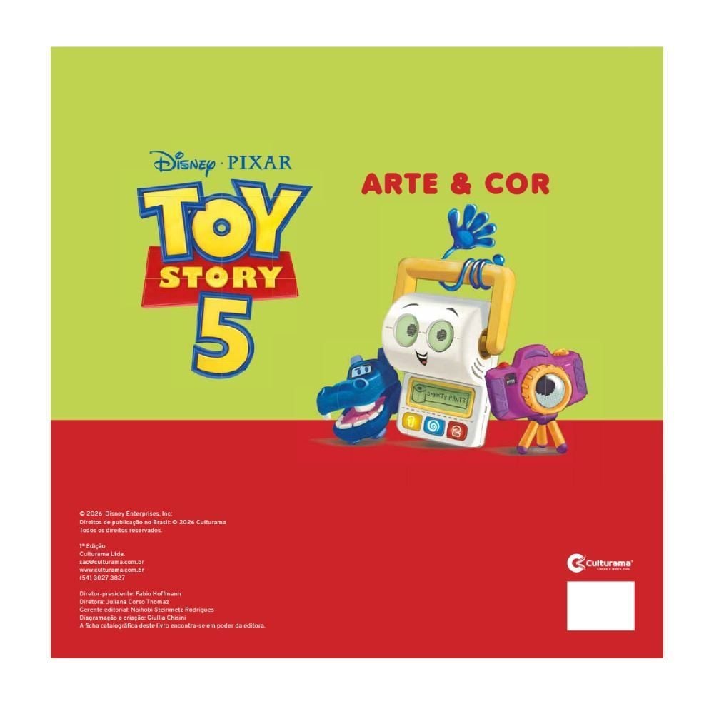 Livro Arte e Cor Toy Story 5 Culturama