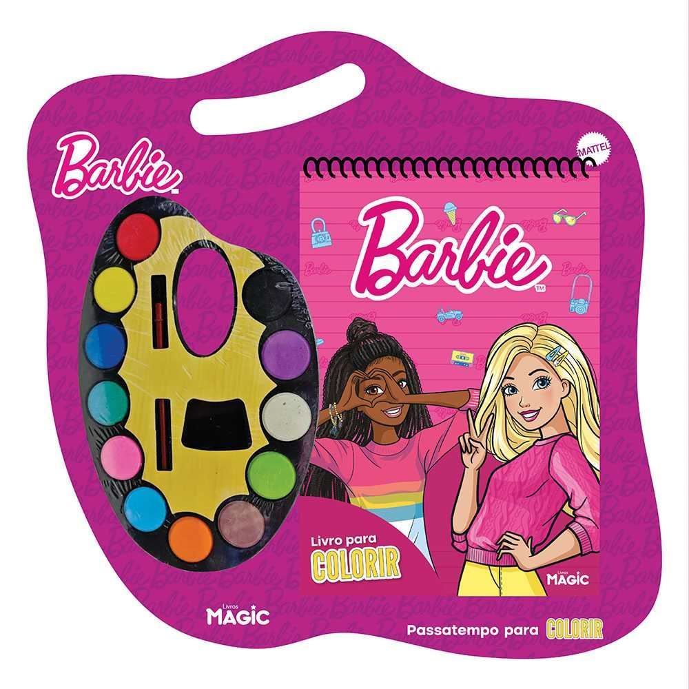 Livro Barbie Passatempo para Colorir Magic Kids
