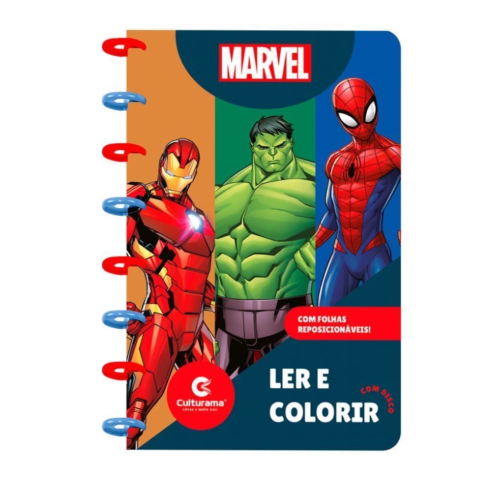 Livro com Disco para Ler e Colorir Marvel Culturama