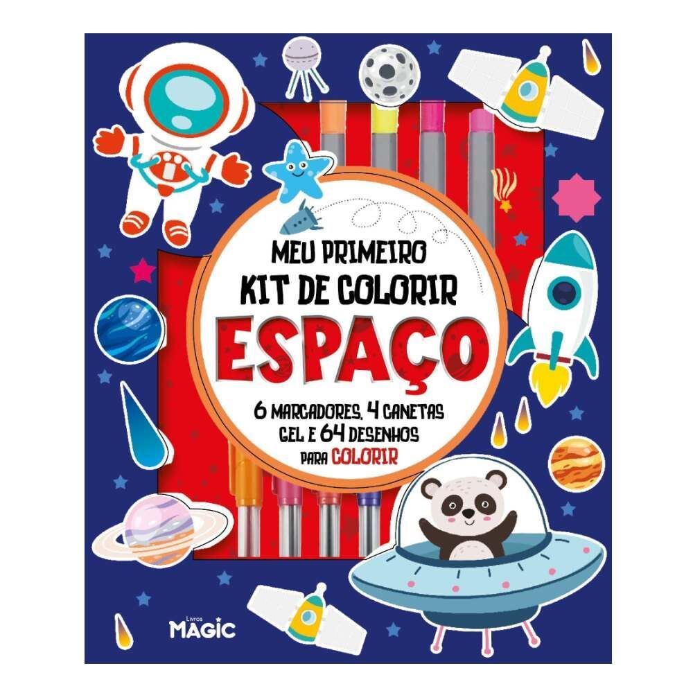 Livro Espaço Kit de Atividades com Marcadores e Canetas Perfumadas - Magic Kids