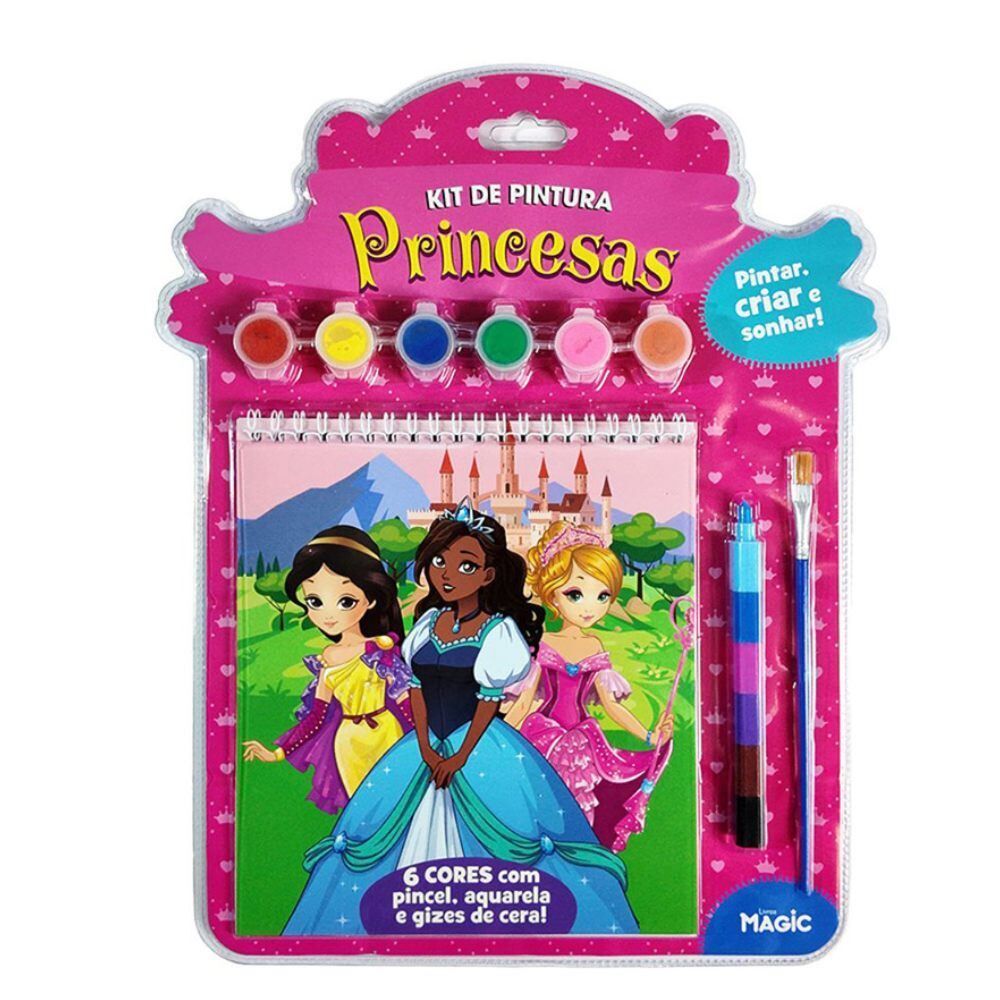 Livro Kit de Pintura Princesas Criar e Sonhar - Magic Kids
