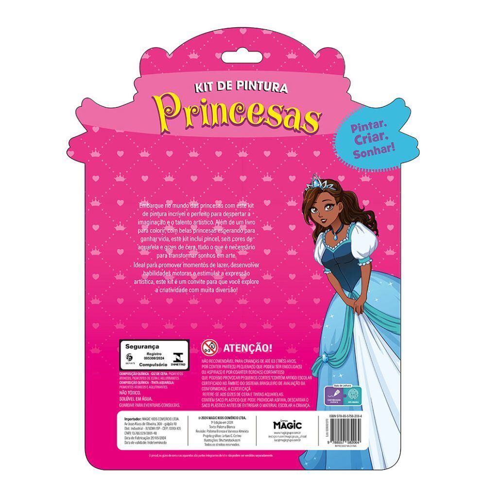 Livro Kit de Pintura Princesas Criar e Sonhar - Magic Kids