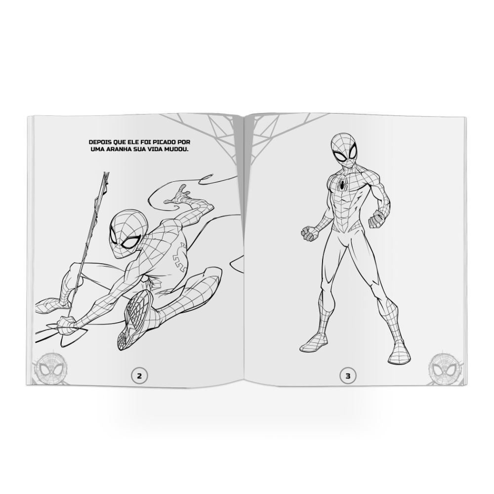 Livro Ler e Pintar Homem-Aranha Volume 1 Culturama