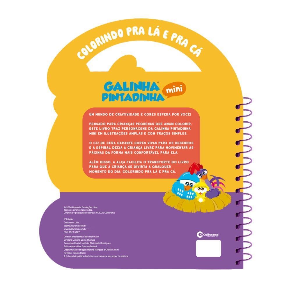 Livro Maleta Colorindo para Lá e para Cá Galinha Pintadinha Culturama