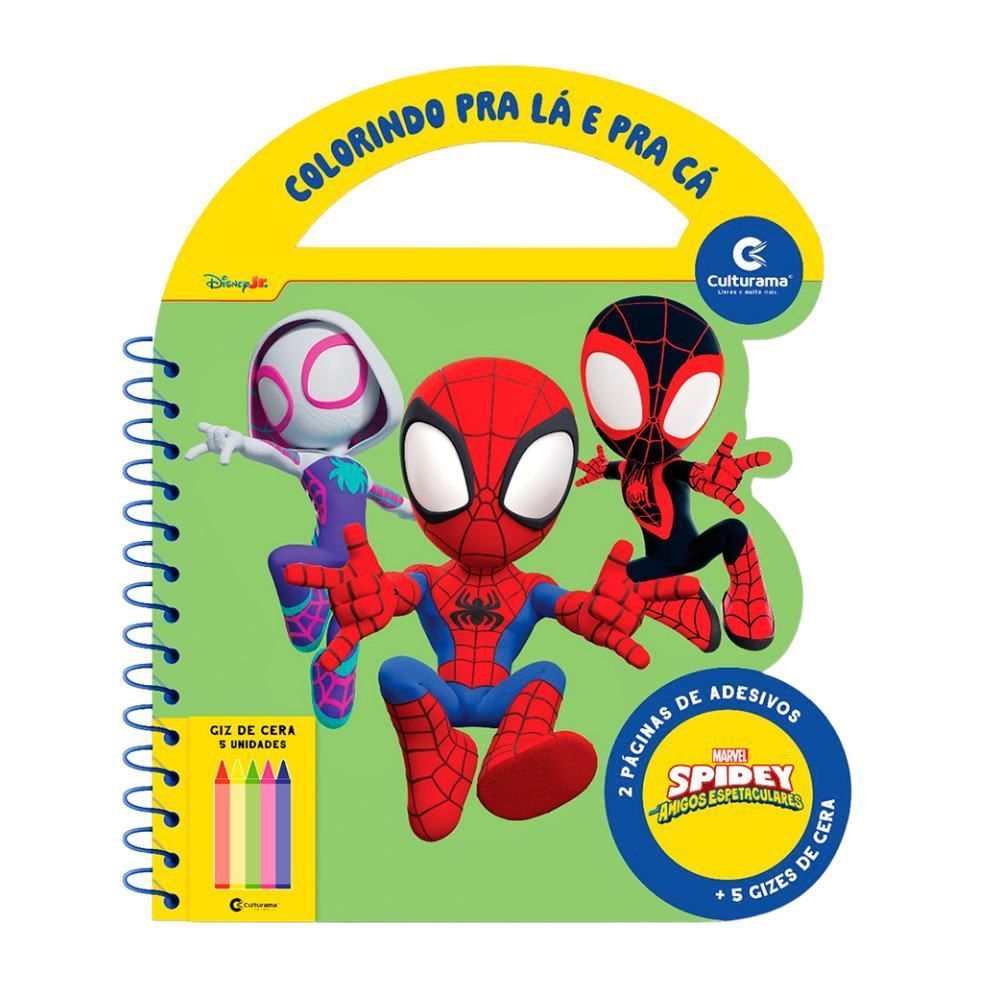 Livro Maleta Colorindo para Lá e para Cá Homem-Aranha Culturama