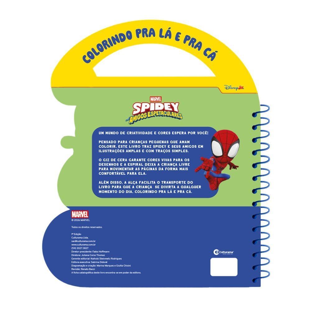 Livro Maleta Colorindo para Lá e para Cá Homem-Aranha Culturama