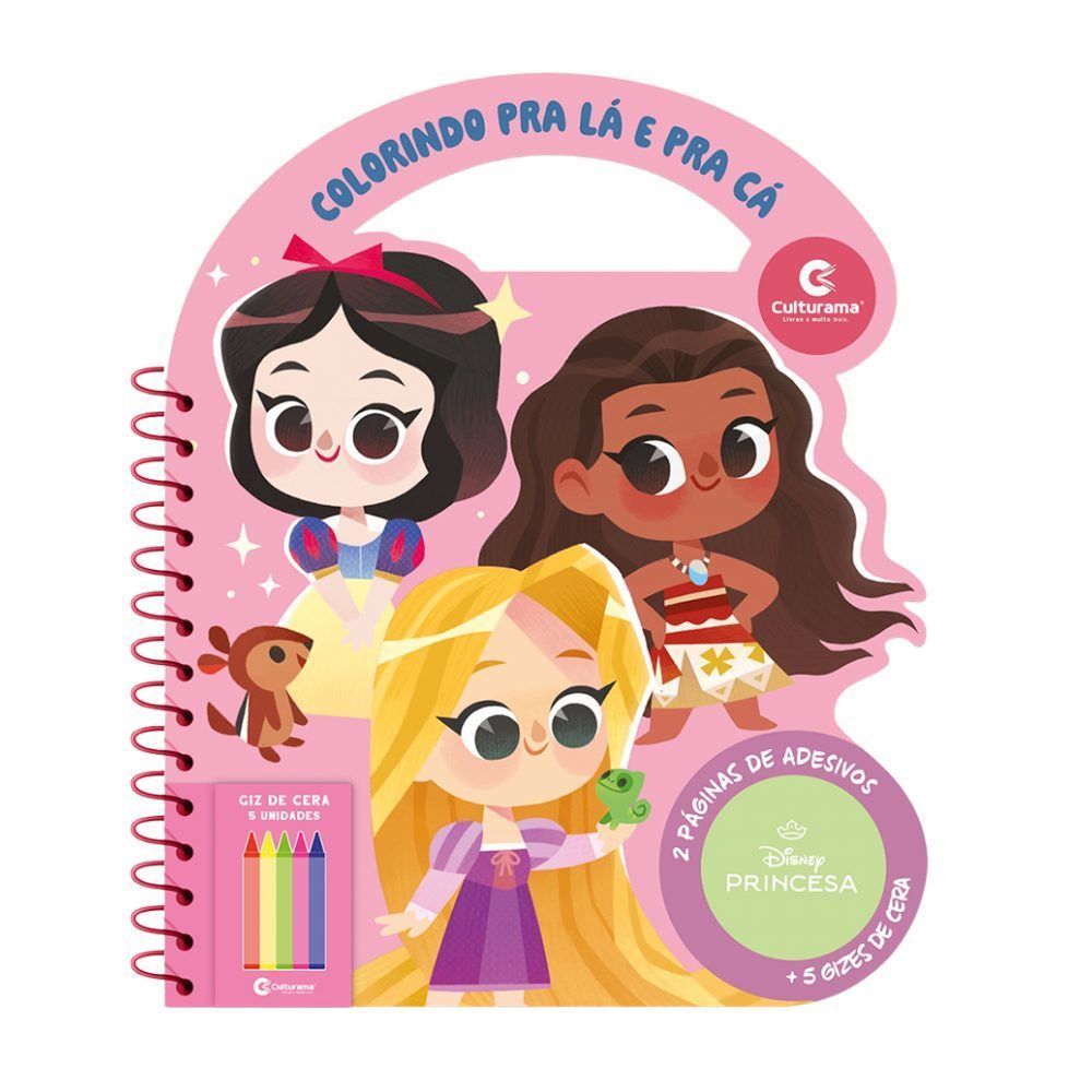 Livro Maleta Colorindo para Lá e para Cá Princesas Culturama