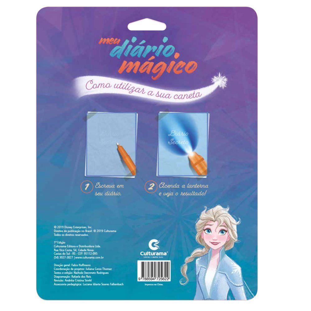 Livro Meu Diário Mágico com Caneta Frozen Culturama