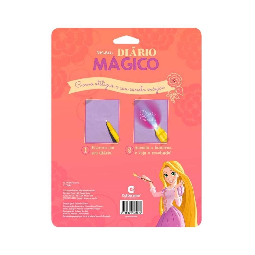 Livro Meu Diário Mágico Princesas com Caneta Tinta Invisível Culturama - 020200202