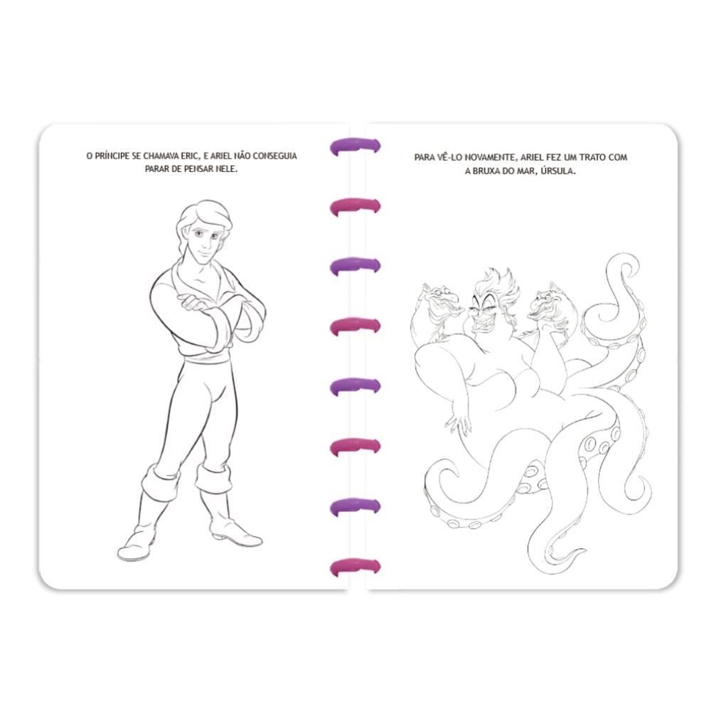 Livro para Ler e Colorir com Disco Disney Princesas Culturama