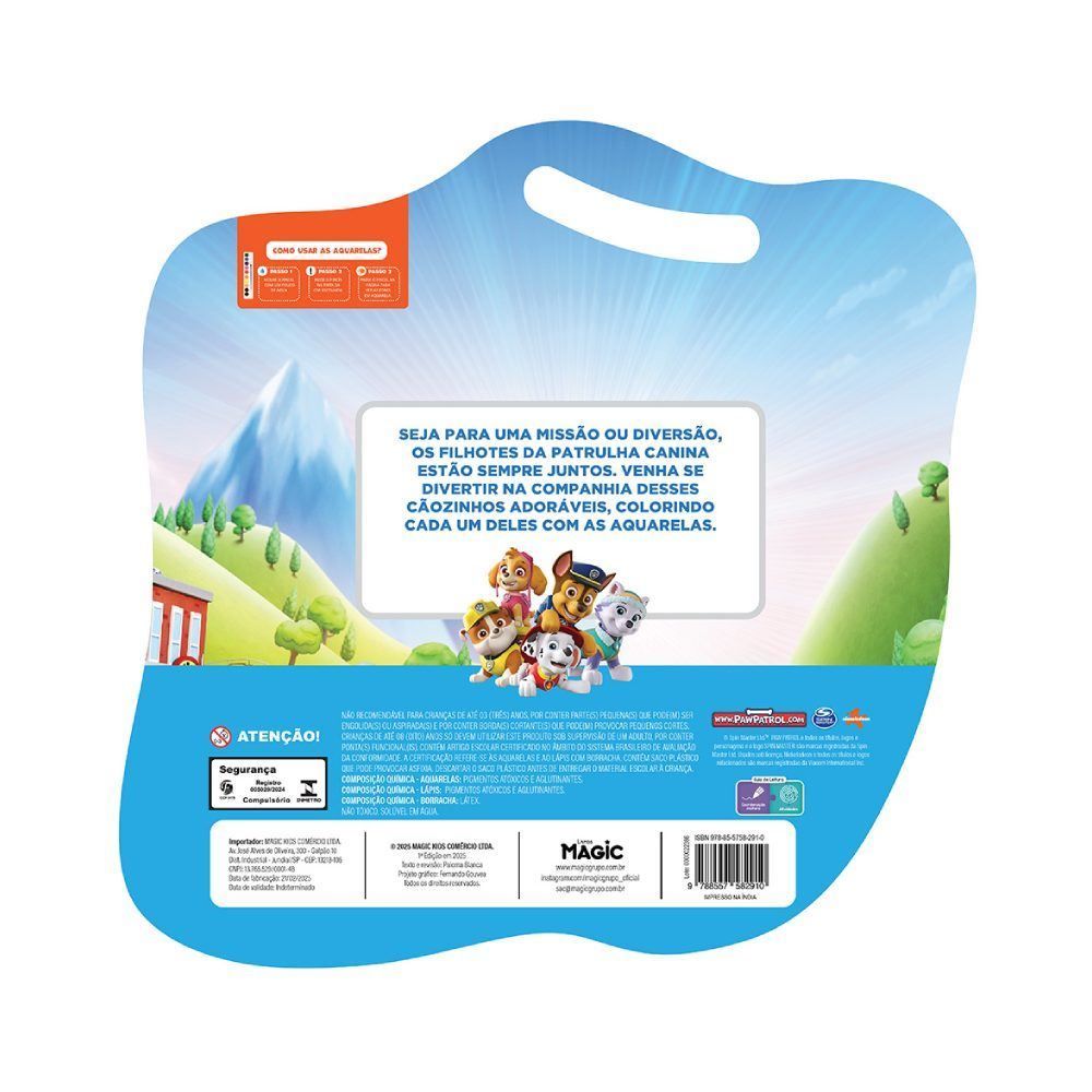Livro Patrulha Canina Passatempo para Colorir - Magic Kids