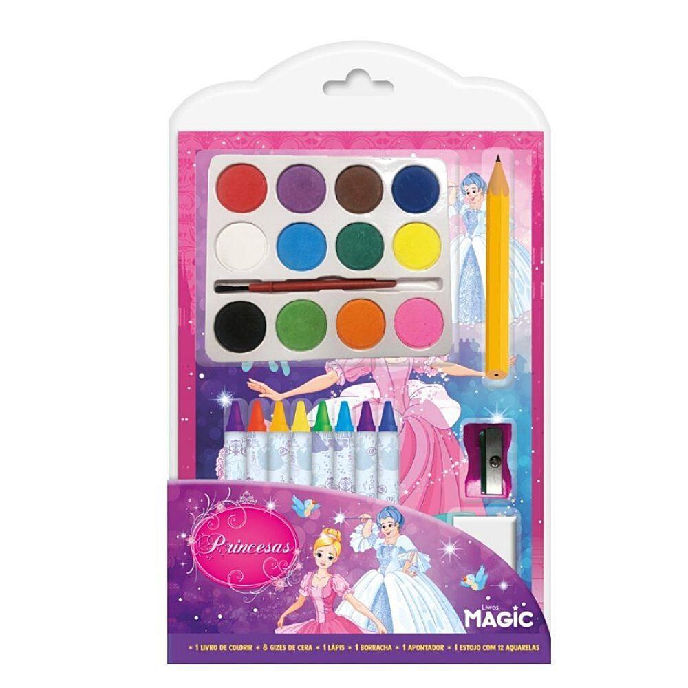 Livro Princesas Minikit com Aquarela - Magic Kids