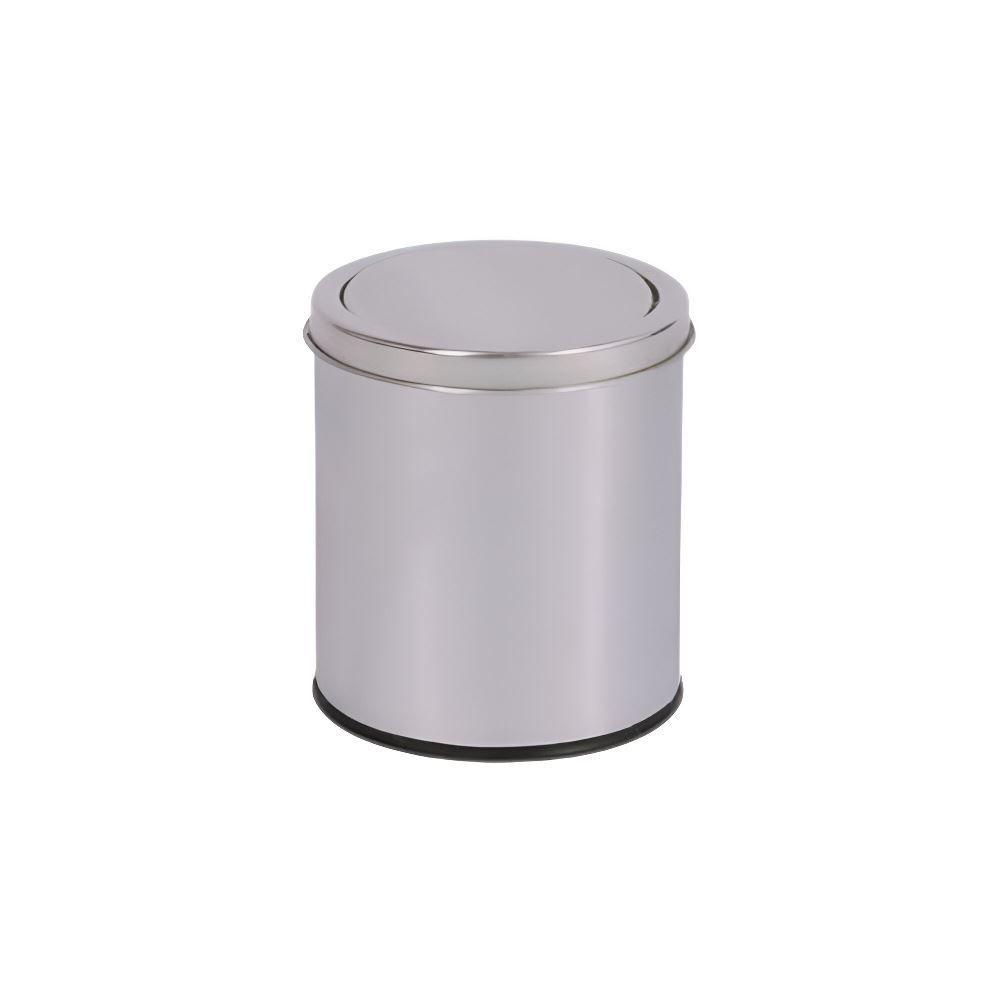 Lixeira Basculante Redonda Inox Mor - 5 Litros