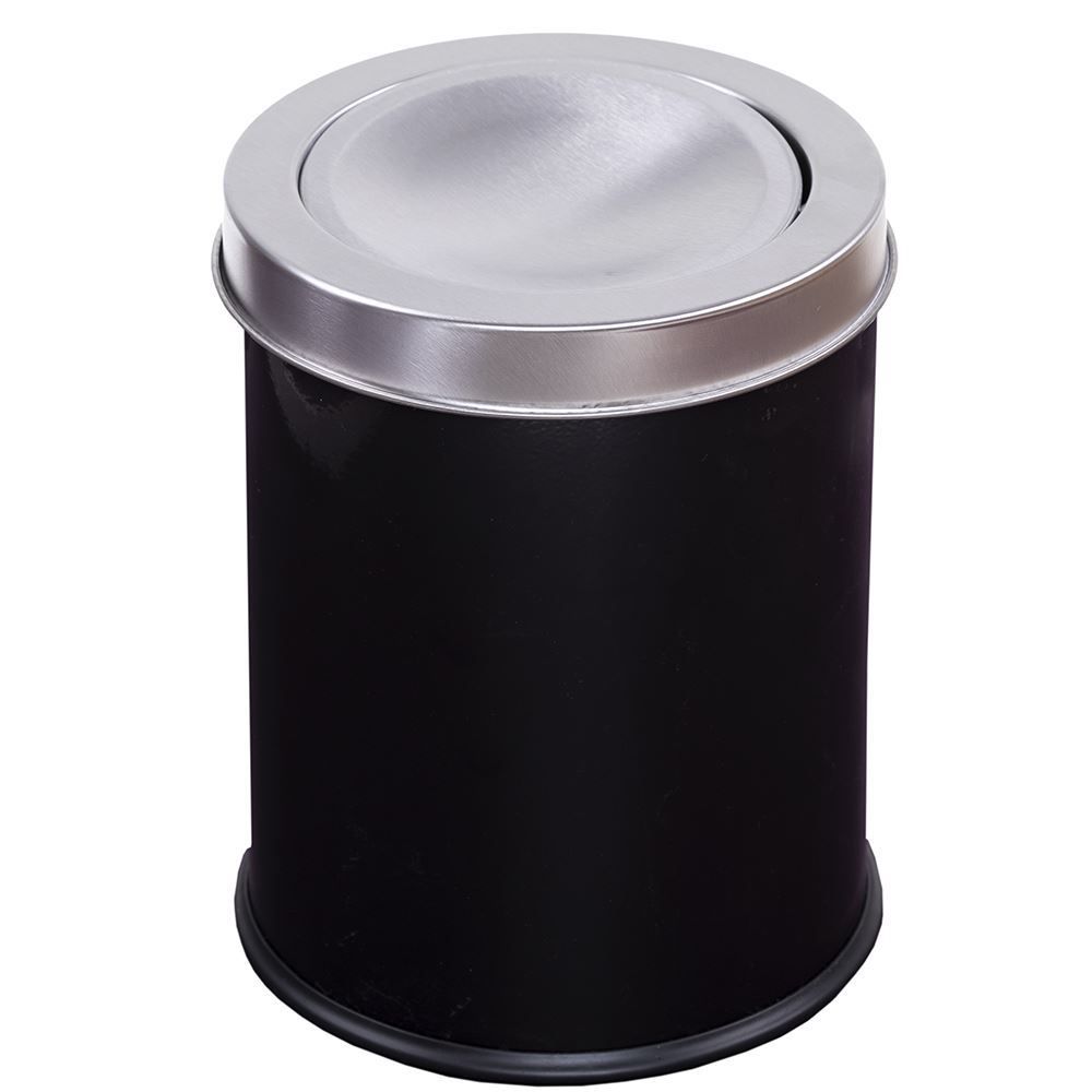 Lixeira Basculante Solecasa Inox 3 Litros - Preto