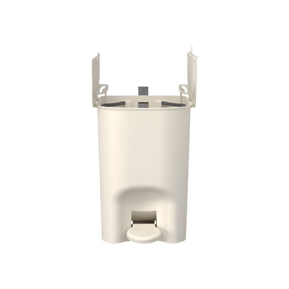 Lixeira Borboleta Com Pedal Coza 6 Litros - Bege