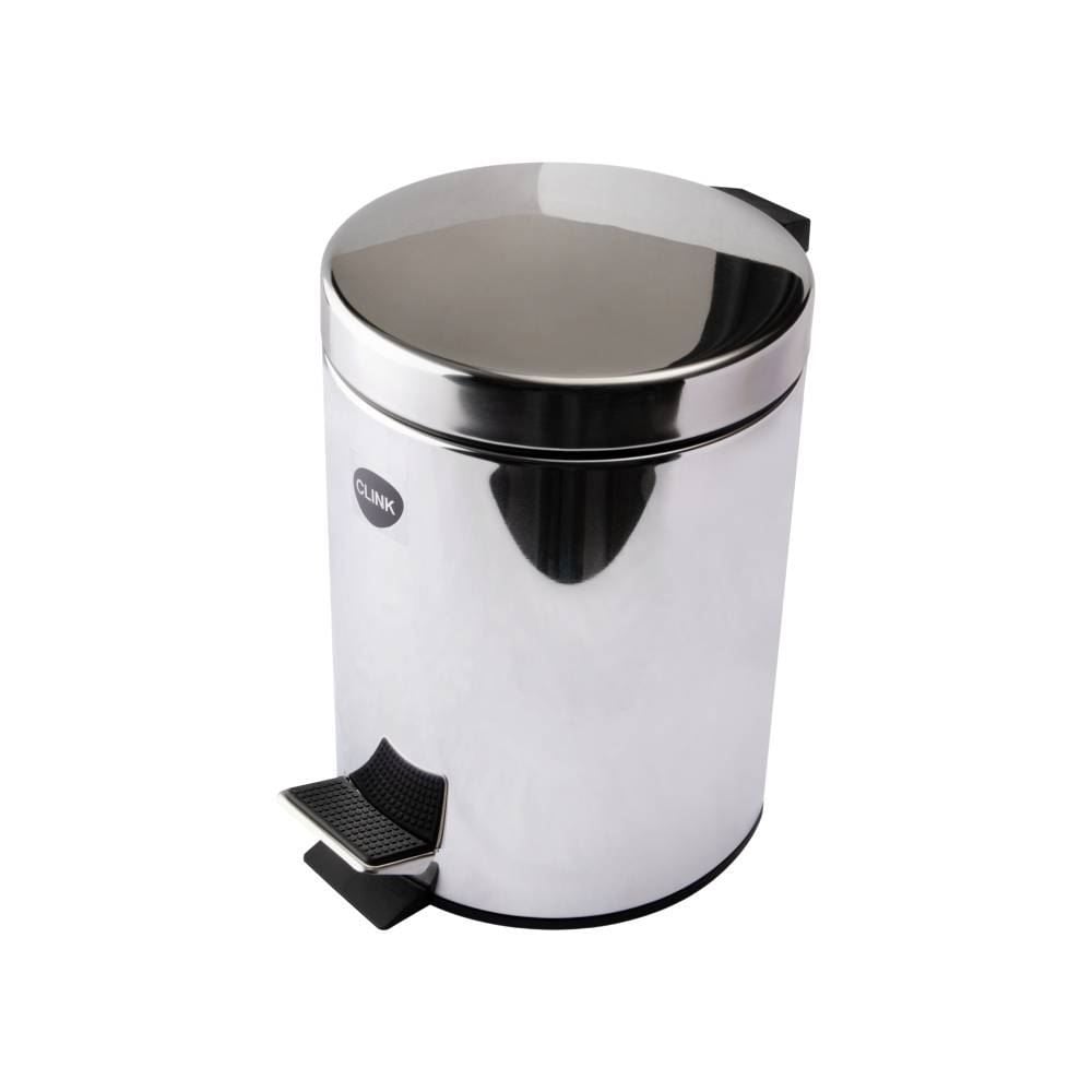 Lixeira Com Pedal Inox Clink 5 Litros - Inox