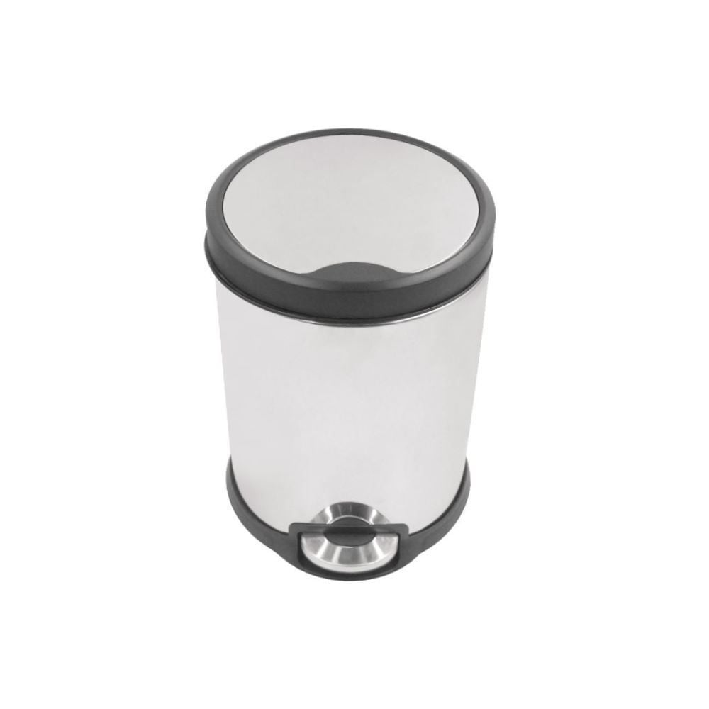 Lixeira Com Tampa Siliconada Havan Casa 5 Litros - Aço Inox