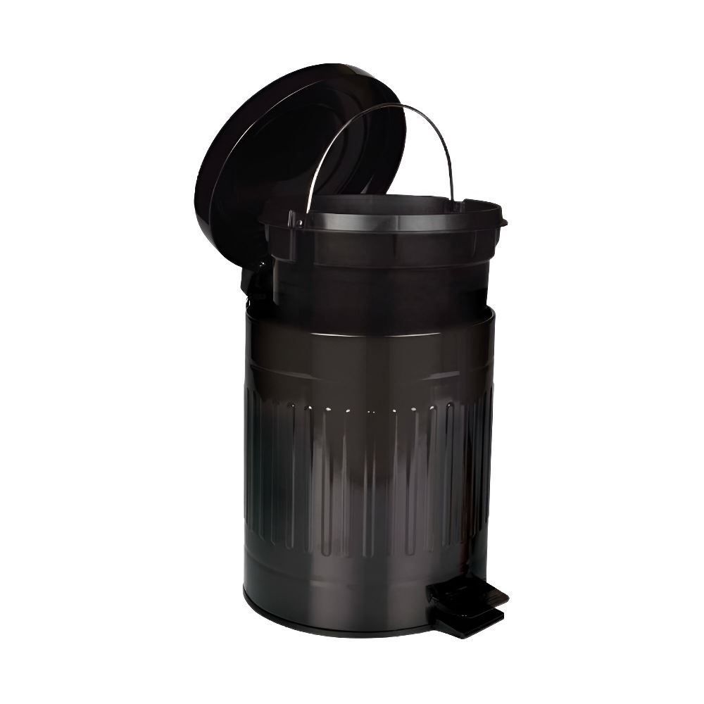 Lixeira Inox Retro Mor 5 Litros - Preto