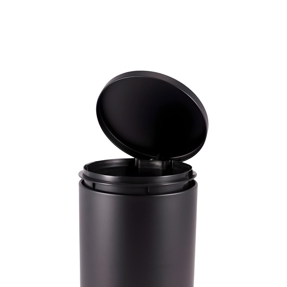 Lixeira Redonda Com Pedal Matte Camesa 3 Litros - Preto