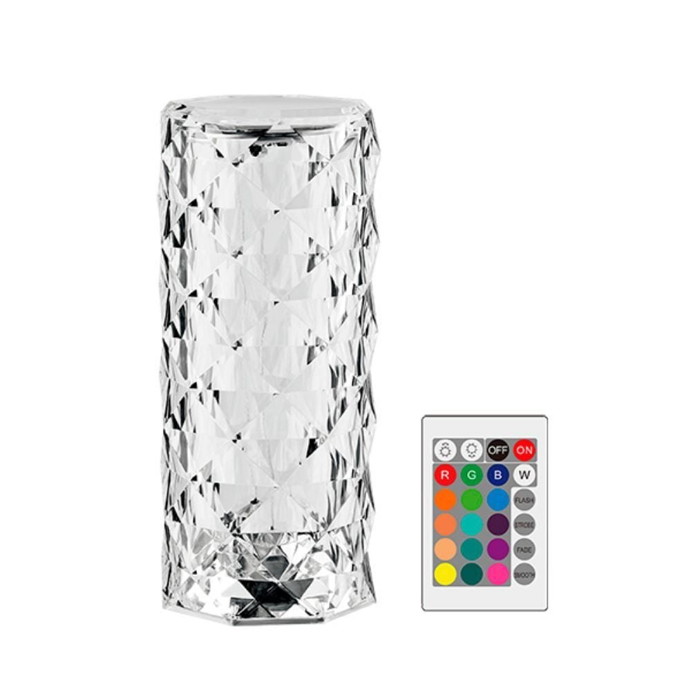 Luminaria De Mesa Led Taschibra Crystal Rgb Com Controle Remoto