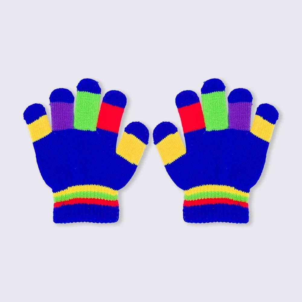 Luva Unissex 1 A 3 Anos Com Antiderrapante Yoyo Kids - AZUL BIC U