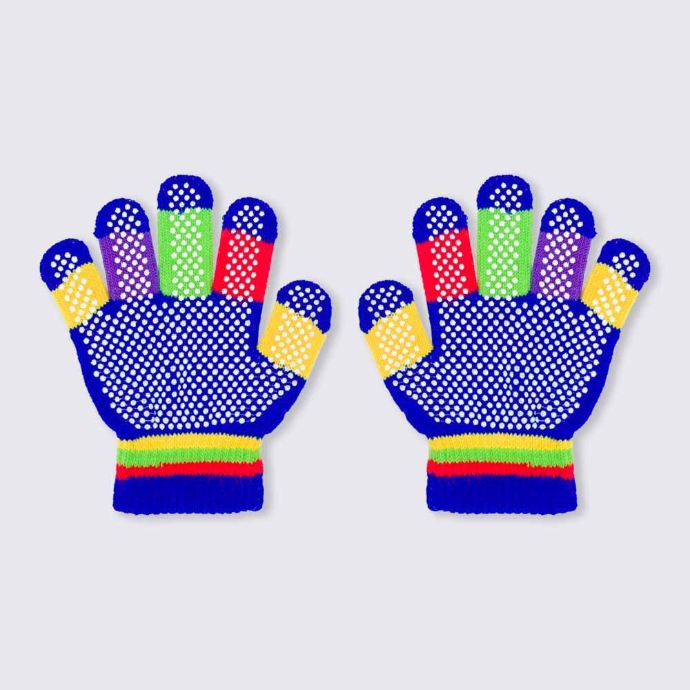 Luva Unissex 1 A 3 Anos Com Antiderrapante Yoyo Kids - AZUL BIC U