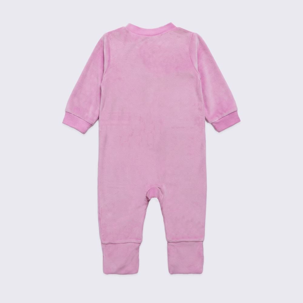 Macacão Bebê Menina Em Plush Com Pé Reversível Yoyo Baby