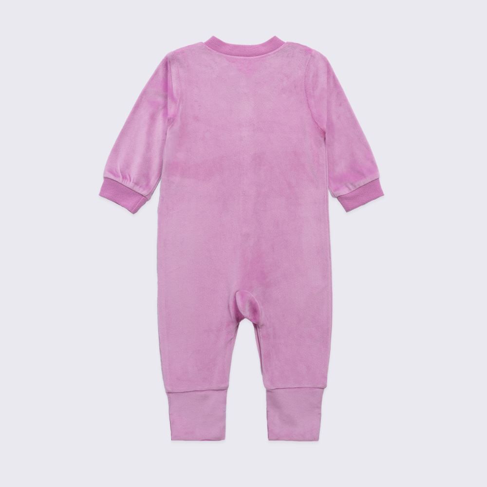 Macacão Bebê Menina Em Plush Com Pé Reversível Yoyo Baby