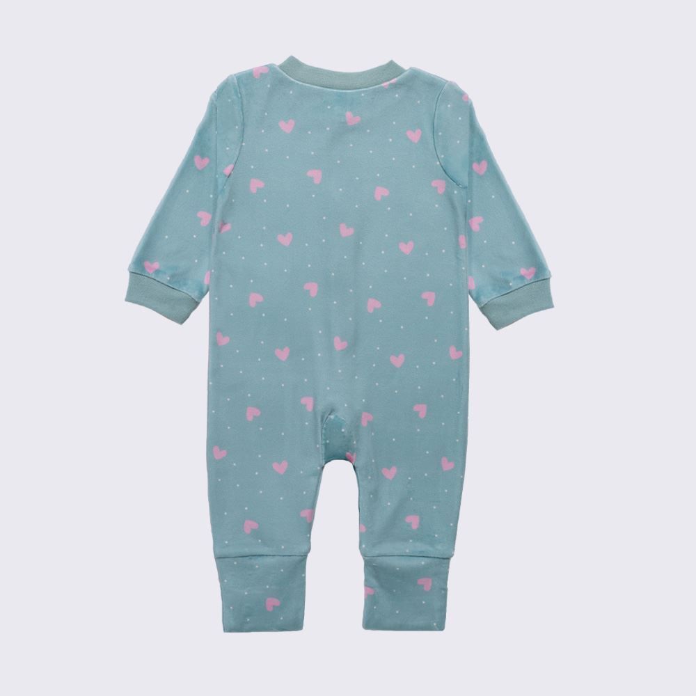 Macacão Bebê Menina Em Plush Com Pé Reversível Yoyo Baby