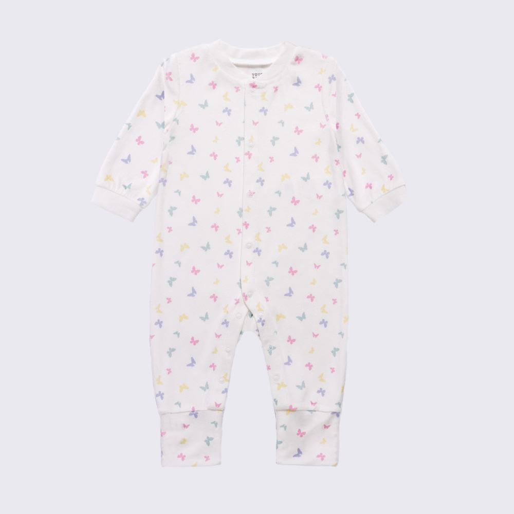 Macacão Bebê Menina Em Plush Com Pé Reversível Yoyo Baby