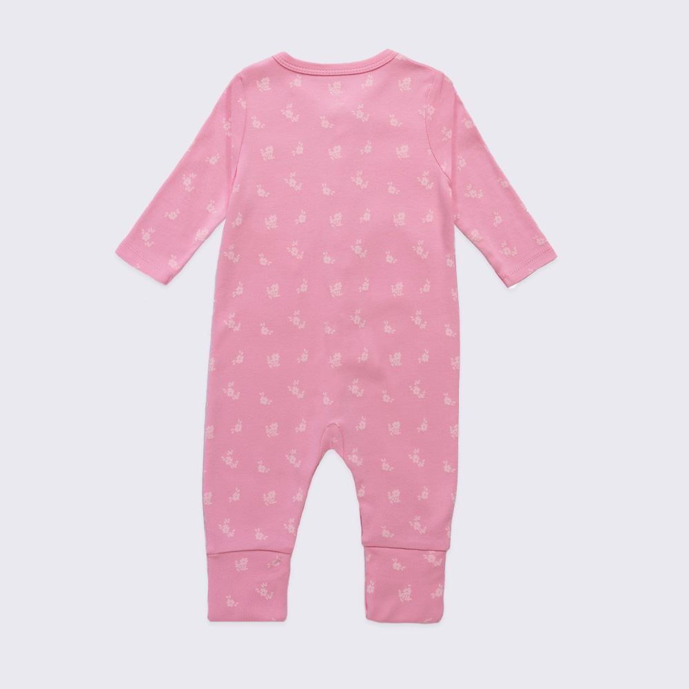 Macacão Bebê Menina Longo Com Pé Reversível Yoyo Baby