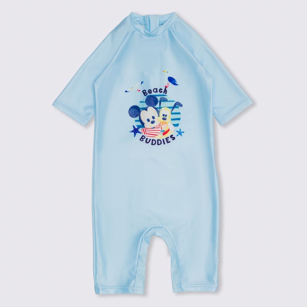 Macacão De Praia 1 a 3 Anos Mickey Baby Disney