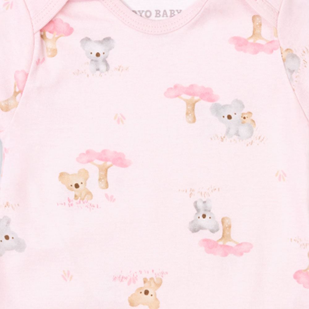Macaquinho Bebê Menina Manga Curta Estampado Yoyo Baby