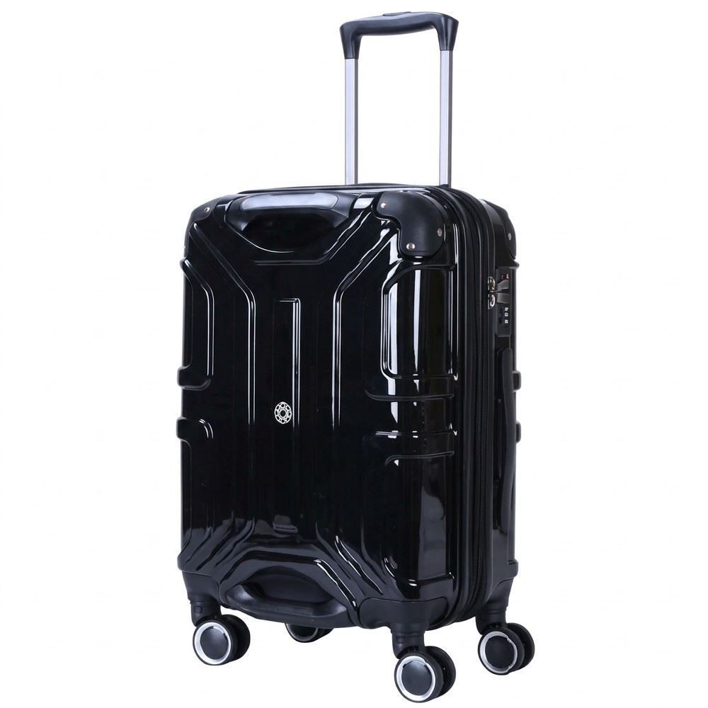 Mala de Bordo Abs 360° 10Kg Della Import - Preto