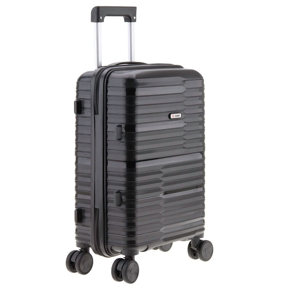 Mala De Viagem Grande Giro 360° Plattinum Tonin - Preto
